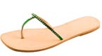 Peridot crystals on Green Leather